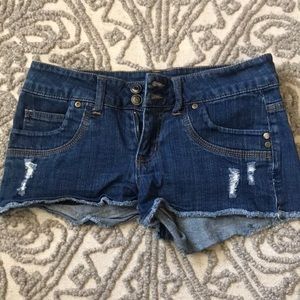 Forever21 Premium Denim Distressed Jean Shorts